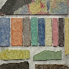 Windows 14, 21.5 x 18 inches, gouache and watercolor on paper pulp and wood, 2025